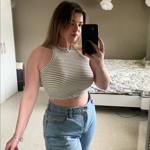 Garage Striped Crop Tank